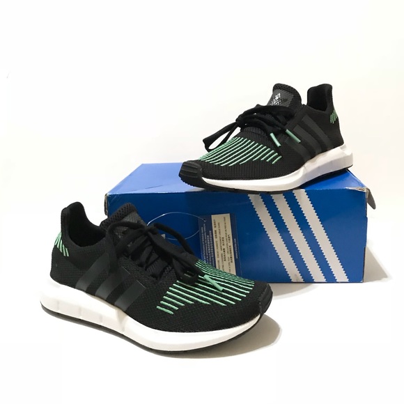 FIRM $ adidas swift run black & white shoes - Picture 3 of 5